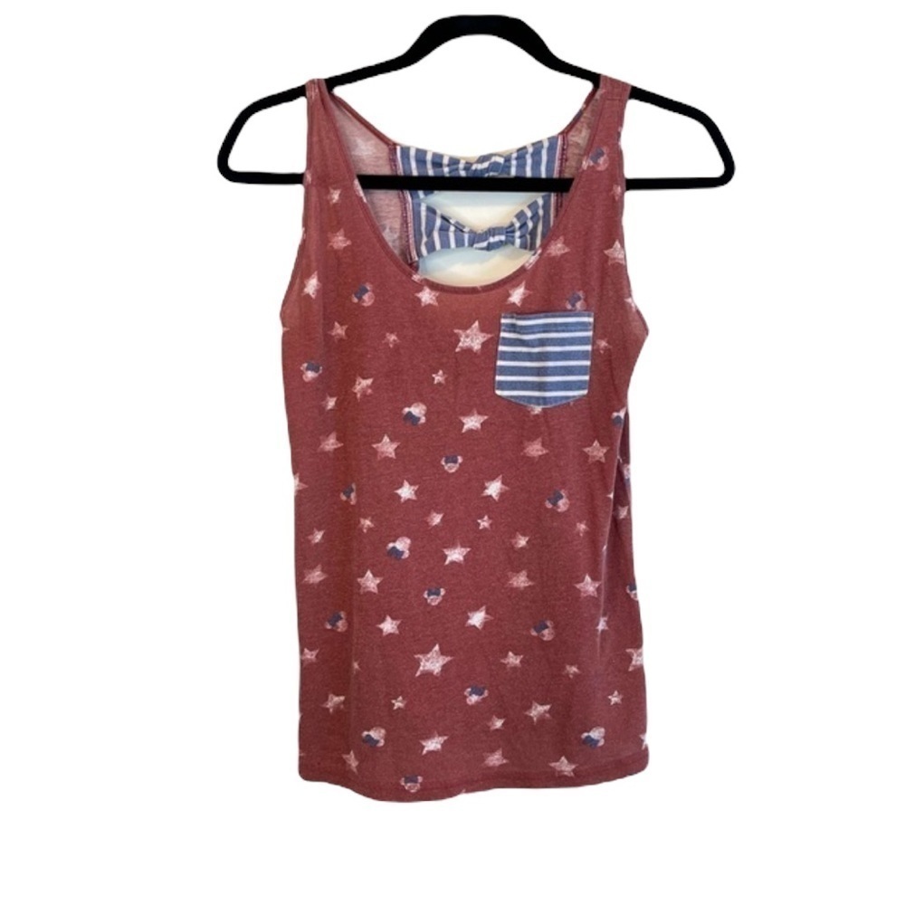 Disney Minnie Mouse American Fourth of July Stars And Stripes Tank Top